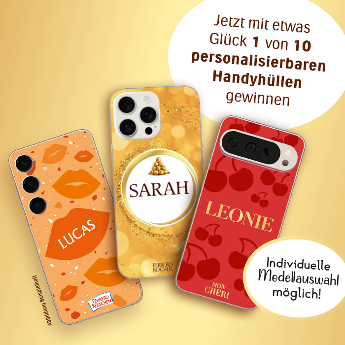 Ferrero - 10 x personalisierbare Handyhülle im exklusiven Ferrero Pralinen Look