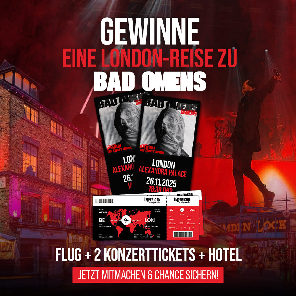 Impericon - 2 Tickets für die Bad Omens Tour 2025 in London inkl. Flüge & Hotel