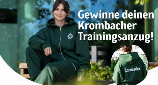 Krombacher - Gewinne 1 von 10 exklusiven Krombacher Trainingsanzügen!