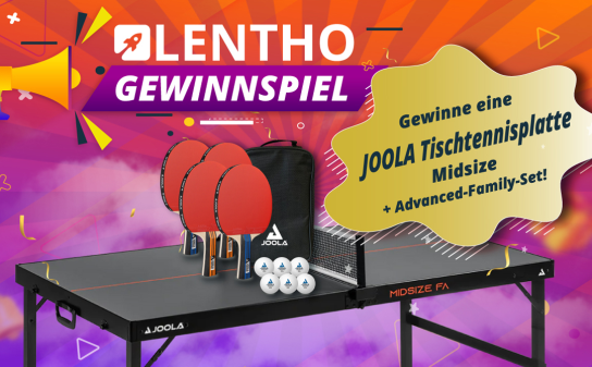 LENTHO - Gewinne eine JOOLA Tischtennisplatte + Family Advanced Set!