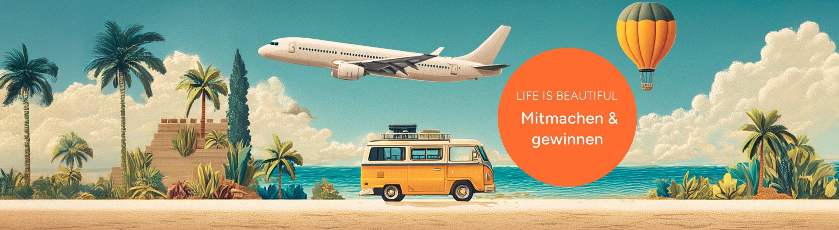 Peter Hahn - 1. Preis Reisegutschein im Wert von 5.000 Euro, 2.-4. Preis Reisegepäck-Set von travelite der Serie Priima,5.-24. Preis Shopping-Gutscheine von PETER HAHN im Wert von je 100 EUR.