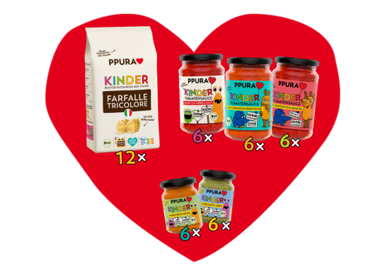 PPURA - 1 von 5 Kinder Vorratspakete mit 42 gesunden Produkten von Ppura