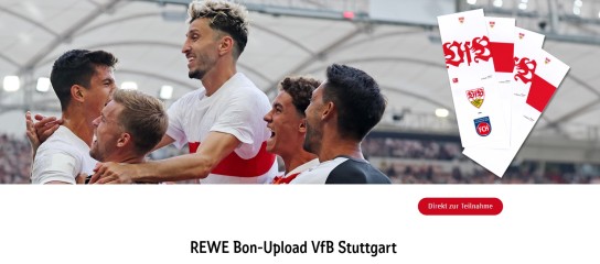 REWE - 25x4 Tribünentickets für VfB Stuttgart vs. FC Heidenheim am Sonntag 05.10.2025 (Produktkauf)