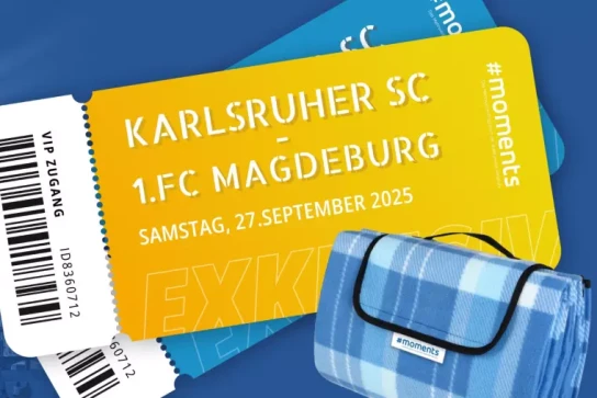 Stadtwerke Karlsruhe - 2 exklusive KSC-VIP-Tickets für das Heimspiel am Samstag, 27.09.2025 gegen den 1. FC Magdeburg