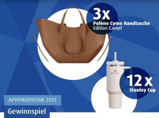 URSAPHARM - 3x Polène Cyme Handtaschen in der „Edition Camel“,12x Stanley Cups