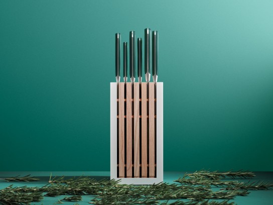 WÜSTHOF - das klassische 8-teilige Designer-Messerblock-Set in Fresh Rosemary