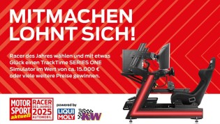 Auto Motor und Sport - einen TrackTime SERIES ONE Rennsimulator im Wert von rund 15.000 €