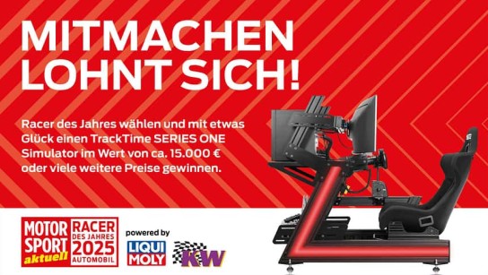 Auto Motor und Sport - einen TrackTime SERIES ONE Rennsimulator im Wert von rund 15.000 €