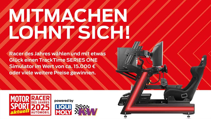 Auto Motor und Sport - einen TrackTime SERIES ONE Rennsimulator im Wert von rund 15.000 €