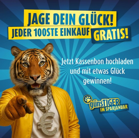 diska - jeder 100. Einkauf wird in Form eines Einkaufsgutscheins, der dem Wert des Einkaufs entspricht, zurückgezahlt