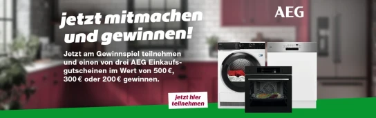 ElectronicPartner - 1 von 3 AEG Einkaufsgutscheinen im Wert von 500€, 300€ oder 200€