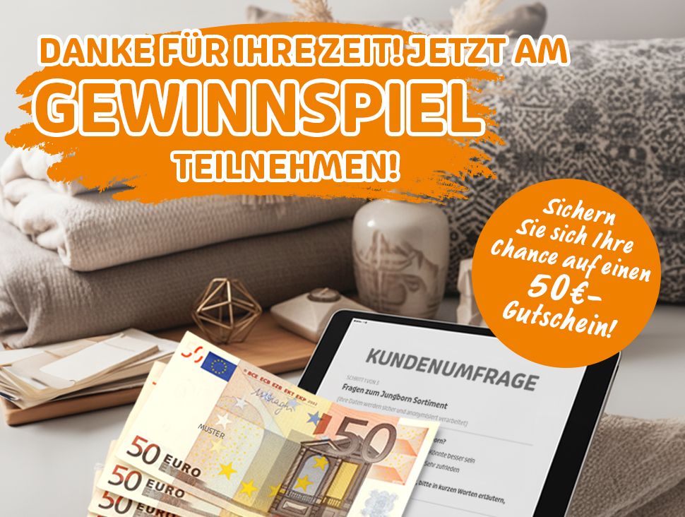 Jungborn - 1 von 10 Einkaufsgutscheinen im Wert von jeweils 50 €