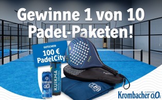Krombacher: 10 x großes Padel-Paket zu gewinnen
