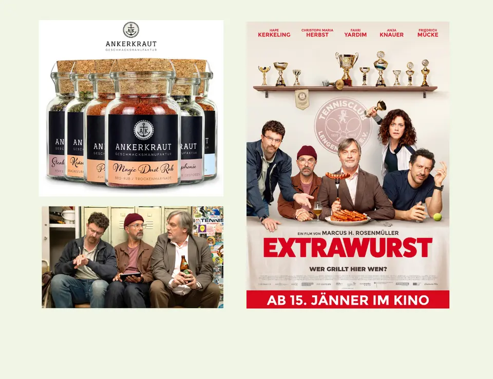 morefamily - 2 Kinokarten + großes Grill Gewürz-Set von Ankerkraut zum Kinostart von EXTRAWURST