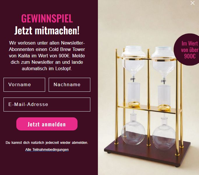 Rowdy Brands - Cold Brew Tower von Kalita im Wert von 900€