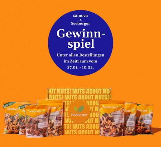 Samova - 3 x 1 Nusspaket von Seeberger bei Bestellungen im Aktionszeitraum (Tee und Zubehör)