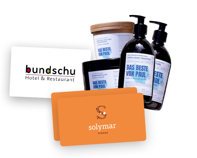 Visit Bad-Mergentheim - 1x Übernachtung im Ringhotel Bundschu (+ 2x Tagesticket Solymar Therme)3x Tagesticket Solymar Therme5x Pflegeset "Das Beste von Paul"10x 3er Pack Solebier "Schwarzes Schaf"