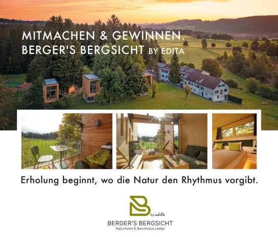 Deutschlands schoenste Reiseziele - 7 Nächte in einem der Baumhaus Lodges von Bergers`s Bergsicht inkl. DaySpa mit 4 Std. Private-Chalet-Sauna sowie 4x 5-Gang-Halbpensionsmenü im Partnerhotel edita