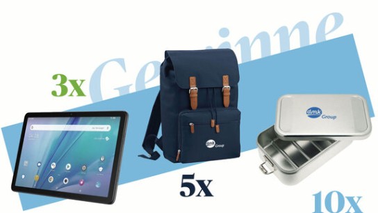 DMK Deutsches Milchkontor - 3x Samsung Tablet, 5x Rucksack 