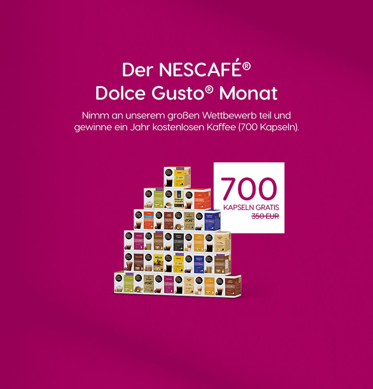 Dolce Gusto - ein Jahr kostenlosen Kaffee (700 Kapseln)