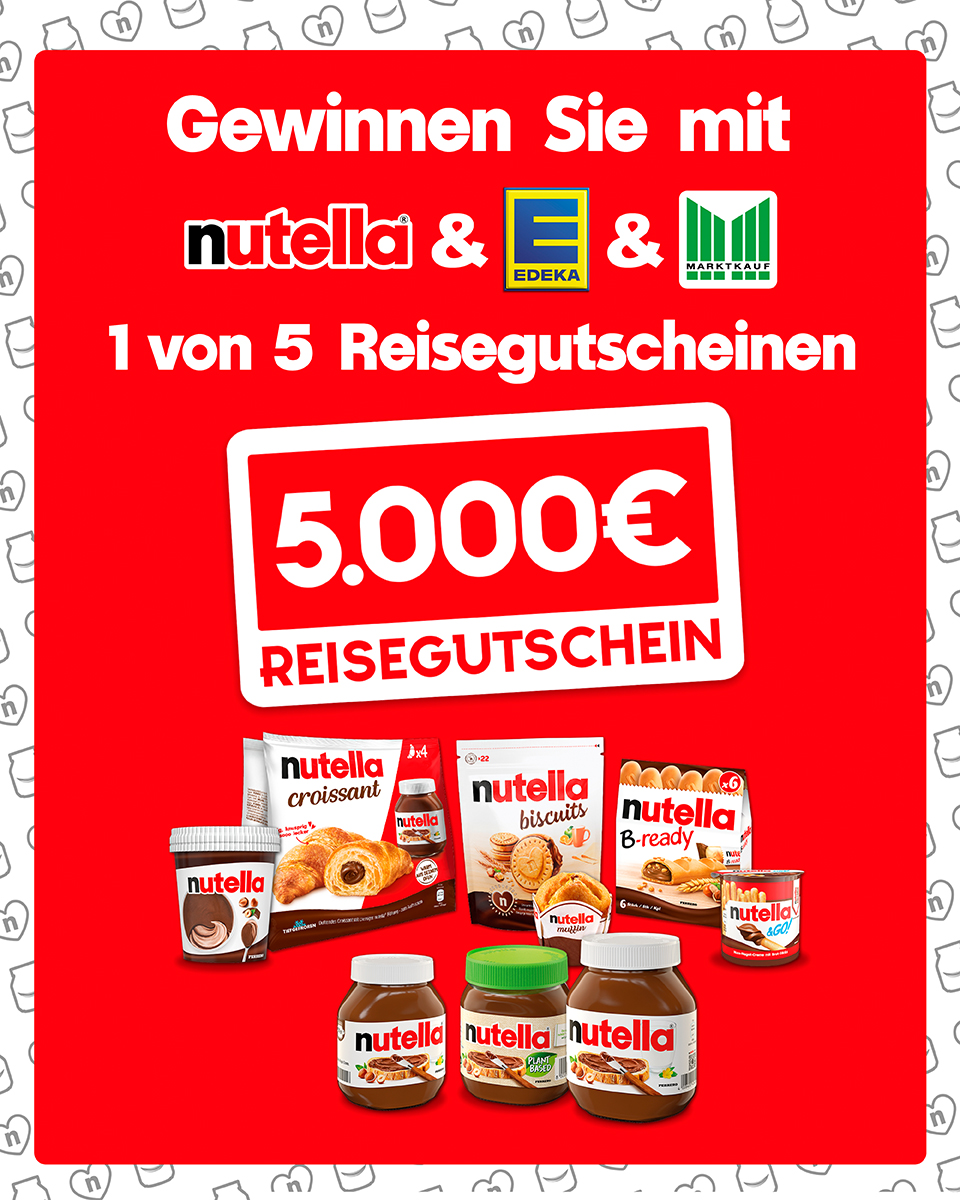 Ferrero - 5 x Reisegutschein im Wert von 5000 €