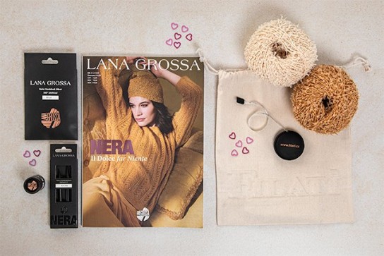 Filati - Gewinnbox prall gefüllt mit hochwertigen Garnen, dem neuen NERA No. 2 Magazin und praktischem Strickzubehör