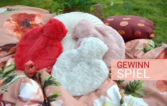 Hugo Frosch - 10 x 1 StückHerzwärmflasche mit Flauschbezug (feuerrot/rose/taupe)