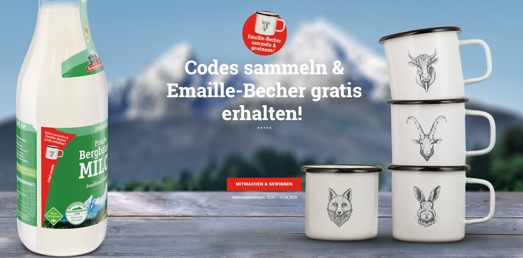 Molkerei Berchtesgadener Land - 3x1 Wochenende in Alpen für 2 Personen im Berghotel Ramsau (Produktkauf)