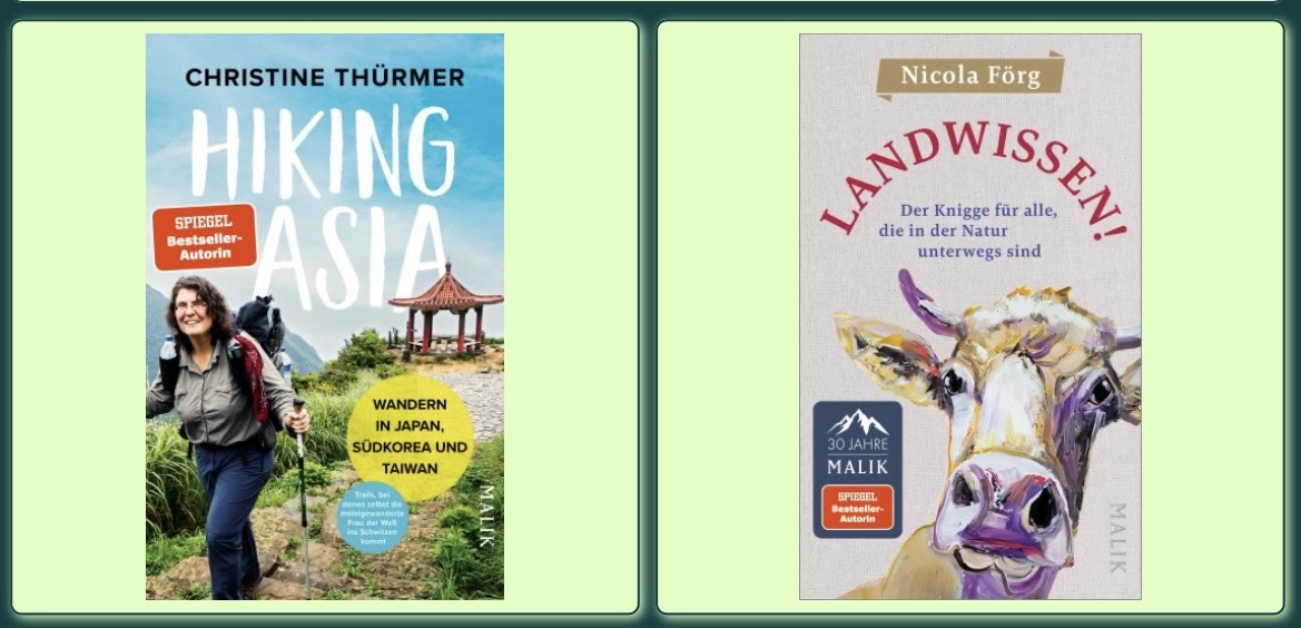 Mountain People - 2 Exemplare Christine Thürmer "Hiking Asia - Wandern in Japan, Südkorea und Taiwan";ein Exemplar Nicola Förg "Landwissen"
