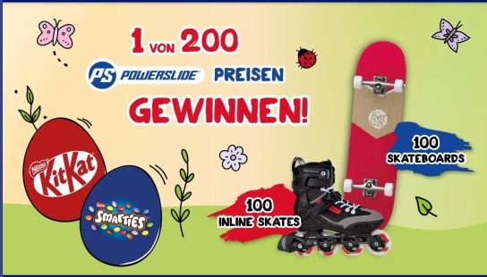 Nestle - 100x Inline Skates und 100x Skateboards (Produktkauf)