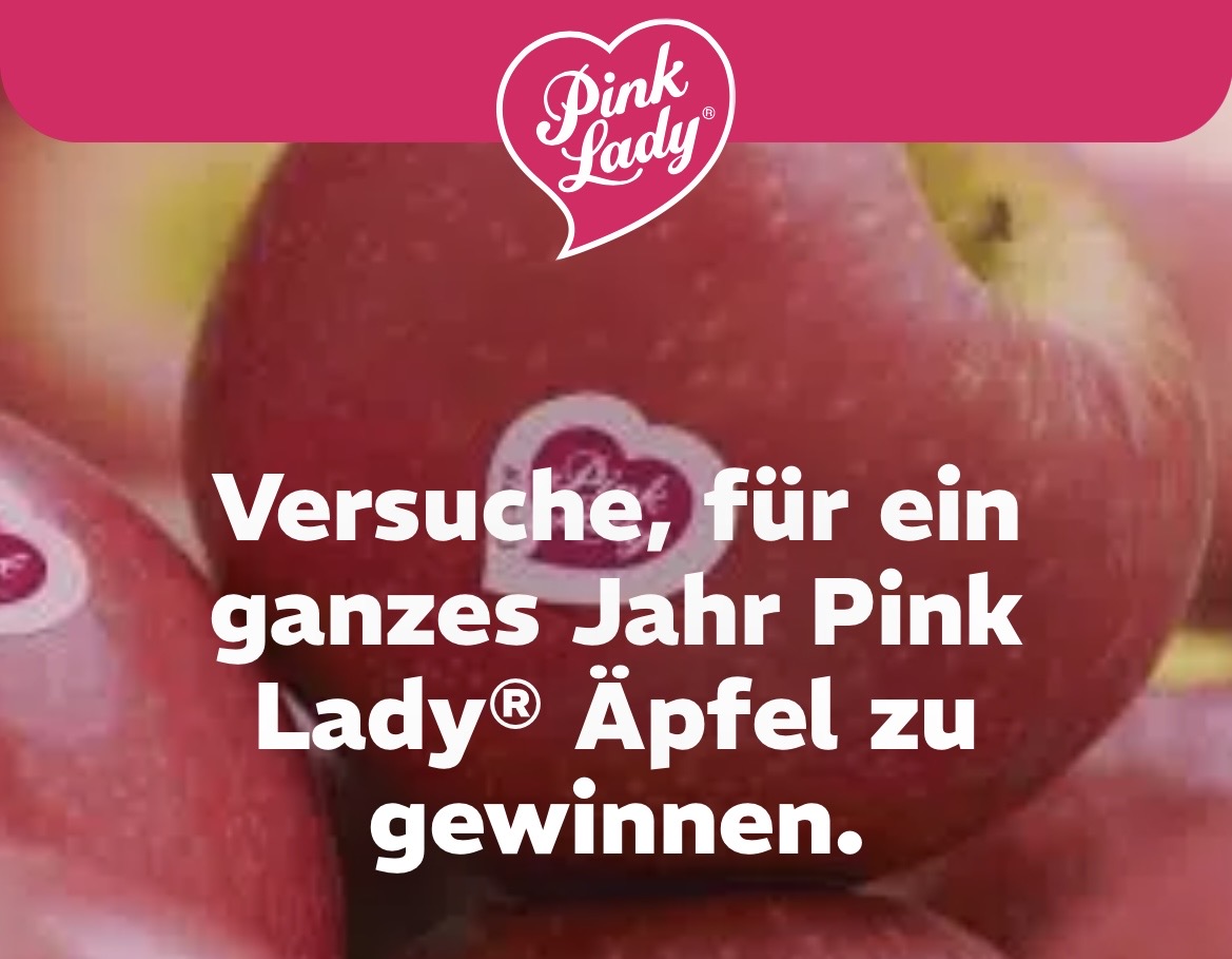 Pink Lady - für ein ganzes Jahr Äpfel (monatlich 2x 6 Schalen Äpfel )