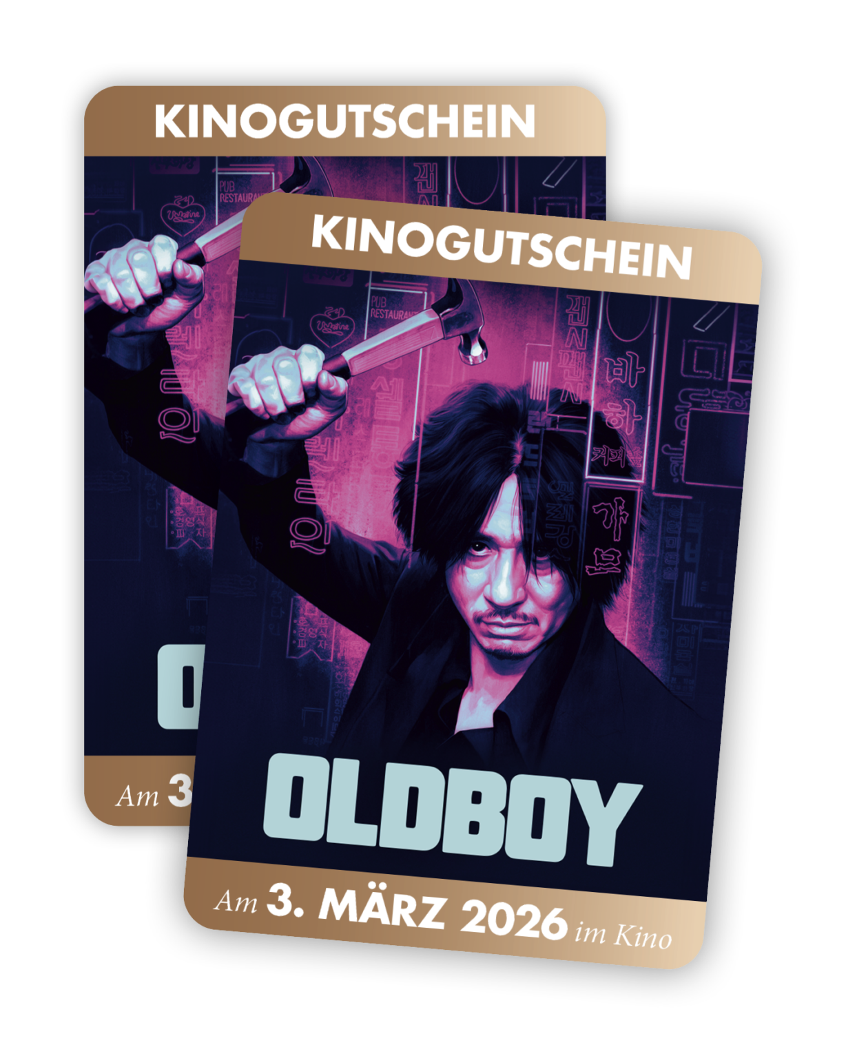 RCR Magazin - „ OLD BOY“Kinogutscheinefür das Kino eurer Wahl