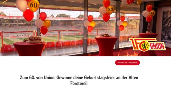 REWE - 10x1 Teilnahmeplatz für deine Geburtstagsfeier bei Union Berlin am 26.03.2026
