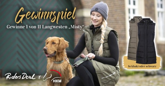 RIDERS DEAL - 1 von 11 Langwesten Misty für Damen– Farbe: Schwarz oder Khaki– Größe nach Verfügbarkeit