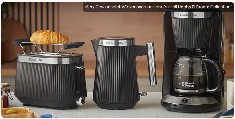 Sunny.at - 3 x 1 Küchengerät aus der Brontë Collection von Russell Hobbs (Kaffeemaschine / Wasserkocher / Toaster)