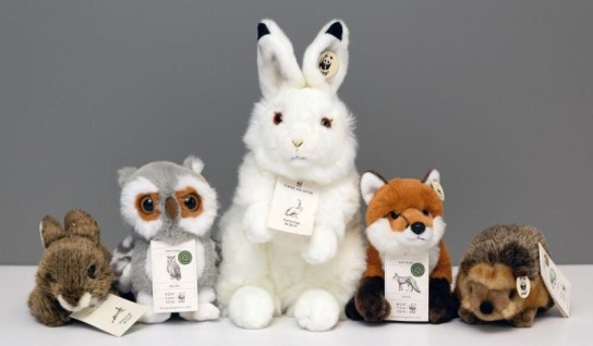 WWF - exklusives Plüschtier-Set bestehend aus fünf bezaubernden Tieren: Hase, Eule, Schneehase, Fuchs und Igel.