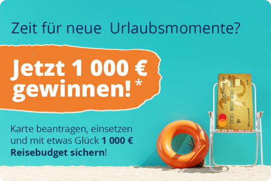 Advanzia Bank: Gebührenfreie Mastercard Gold anfordern und 1 von 3 Reiseguthaben im Wert von je 1.000 € gewinnen