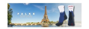 FALKE - 1 Paar FALKE RU Compression Stabilizing Laufsocken in der exklusiven Paris Limited Edition,1 x Startplatz für den Paris Marathon am 12.04.2026