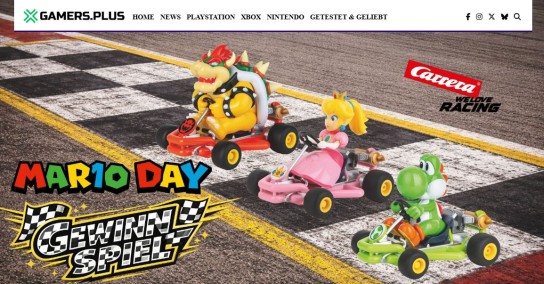 Gamers.plus: 3× Carrera RC Mario Kart Pipe Kart zu gewinnen