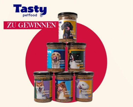 Good4Pets - 1 x Hundefutter Tasty Petfood Probebox mit 6 Sorten sowie 5 x 30% Shop-Gutscheine (Newsletter-Anmeldung)
