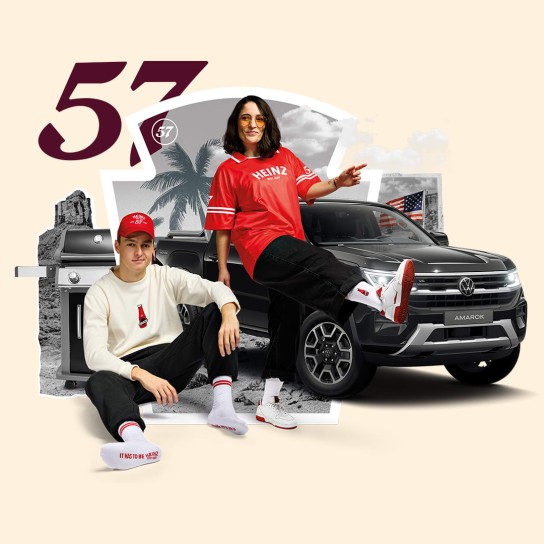 HEINZ - 1x VW-AMAROK im Wert von 100.000€ (oder Barauszahlung), 10x USA-Reisen im Wert von 10.000€, 100x Gasgrill im Wert von 1.000€, 3000x Heinz Crew Merch