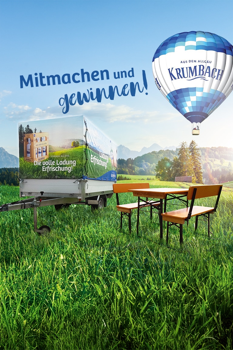 Krumbach - Anhänger, Biertischgarnituren, Heißluftballonfahrten