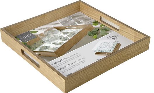 Lifestyle-Trend - 1 x Serviertablett "Wooden Tray Nature" von IHR