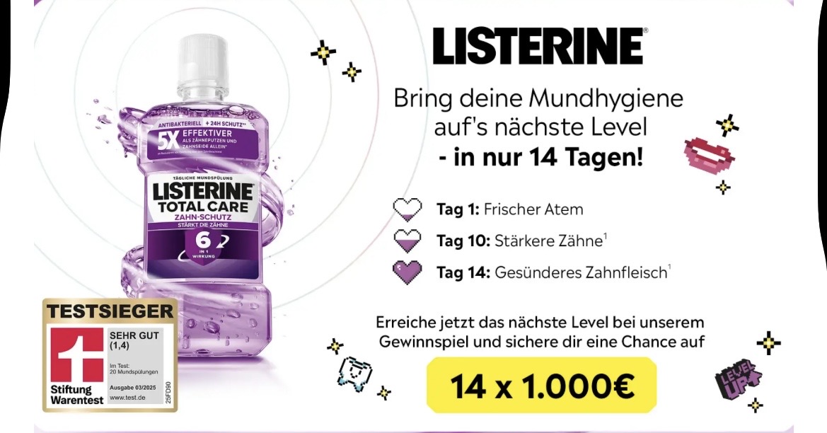 listerine - 14 x 1.000 Euro