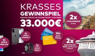 Porta - "KRASSES GEWINNSPIEL": Reisen, iPads, iPhones, iWatches, Gutscheine im Gesamtwert von über 33.000 €