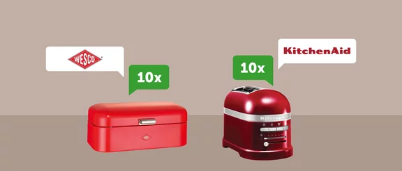 Schär - 10 × KitchenAid Toaster, 10 × WECO Brotaufbewahrung