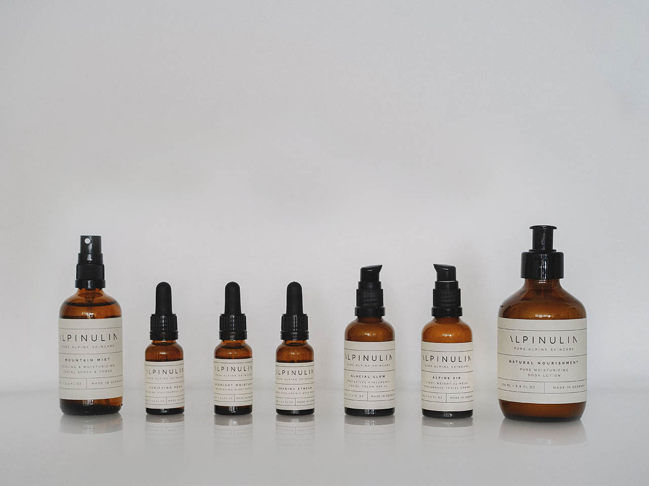 The Fast and the Luxurious - ALPINULIN-Set mit den Produkten GLACIAL GLOW, MIDNIGHT MOISTURE und NATURAL NOURISHMENT