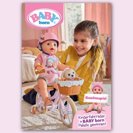 BABY born - 1x Familienaufenthalt in einem Familux Resort, 3x 1 Kinderfahrrad, 4x je 1 Baby Born Fahrradpaket