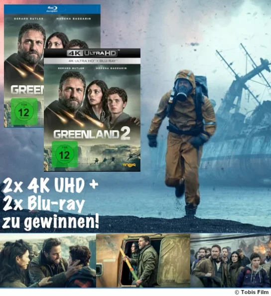 BLURAY-DISC - 4 x „Greenland 2“ (2x 4K UHD + 2x Blu-ray)