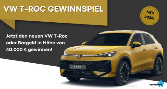 BurdaDirect: VW T-Roc oder Bargeld in Höhe von 40.000 € gewinnen